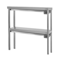 Double shelf for table with electric heating elements