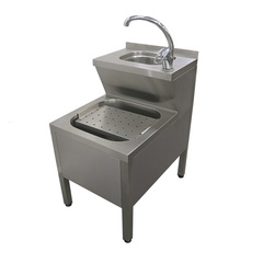 Hand wash-basin with waste collecting
