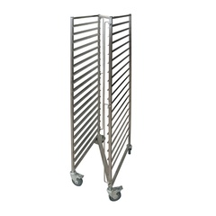 Tray trolley with 18 levels with Z-shaped frame