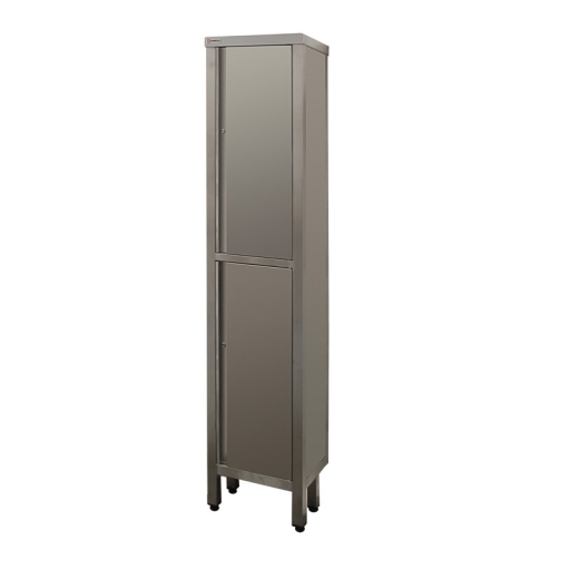 Cabinet with swing doors with two section