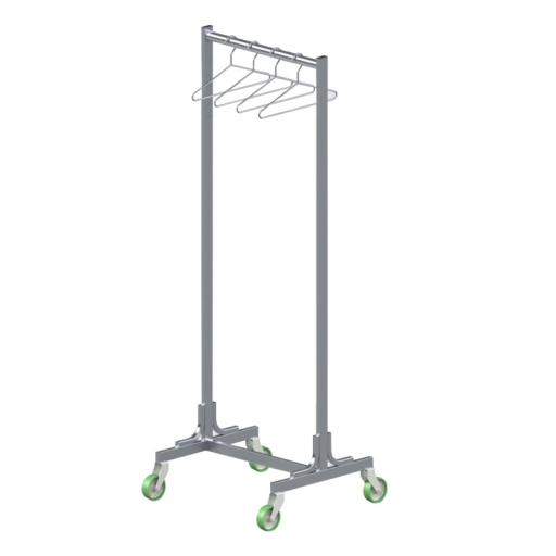 Clothes shelving with wheels