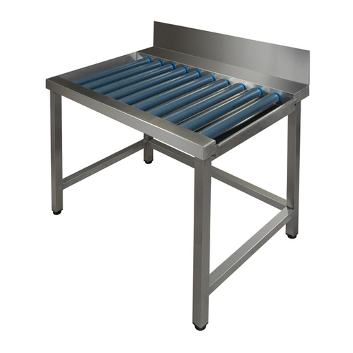 Output table for dishwashing machine with loading conveyor